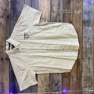 Harley-Davidson Tan Mens Casual Button Down Shirt Medium